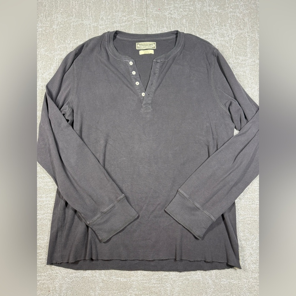 Vintage Polo Ralph Lauren Jean Co Slub Jersey Henley Long Sleeve Shirt Size XXL